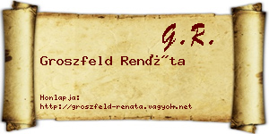 Groszfeld Renáta névjegykártya